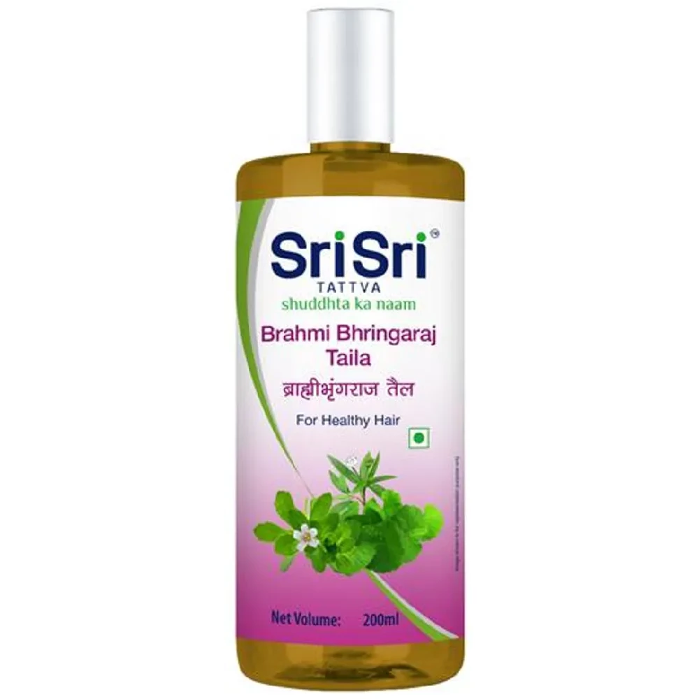 Sri Sri Tattva Brahmi Bhringaraj Taila - Anti Graying, 200 ml-1.webp